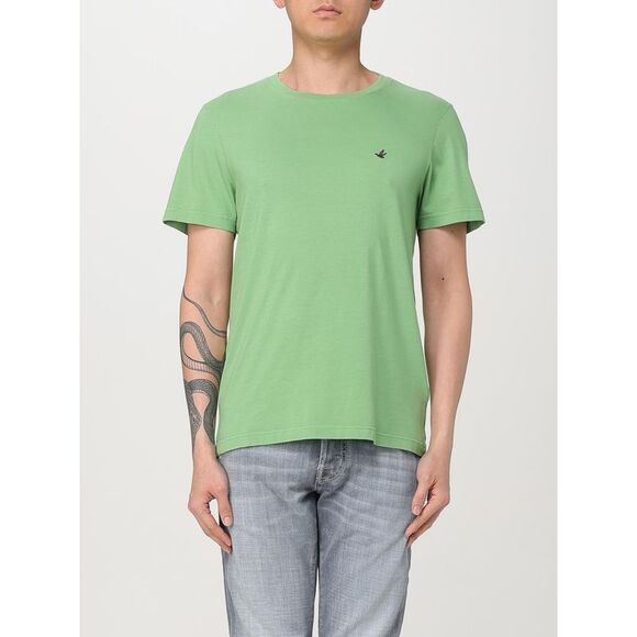 Tシャツ・カットソー BROOKSFIELD Men T Shirts 203CB005 0283 GREEN Brooksfield T-shirt men Green T-Shirts